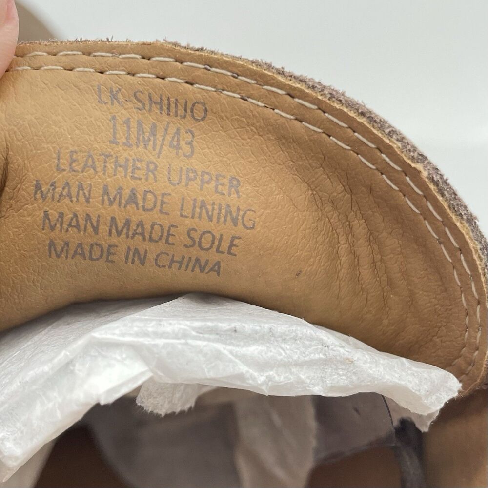 Lucky Brand Shiijo Ankle Wedge Bootie Womens Oiled Suede Taupe Size 11M New - Picture 10 of 11